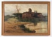 JUAN ALEU "LANDSCAPE" OIL ON C