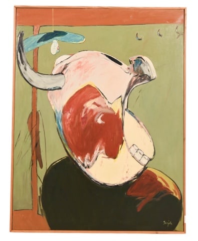 JUAN BARJOLA SIGNED EXPRESSIONIST