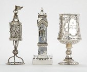 JUDAIC SILVER KIDDISH CUP & 2
