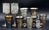 JUDAICA. (9) ASSORTED STERLING