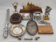 Judaica. A silver cased candlestick
