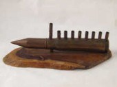 Judaica. A trench art chanukia