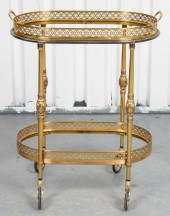 JUDAICA BRASS TWO TIER ROLLING