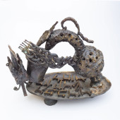 JUDAICA BRONZE HAVDALAH SCULPT