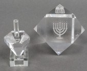 JUDAICA CRYSTAL DREIDEL & LUCI