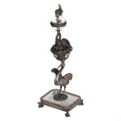 JUDAICA CRYSTAL & SILVER FIGUR