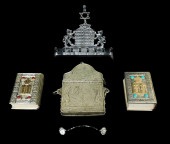 JUDAICA, FIVE PIECES, ALL NON-