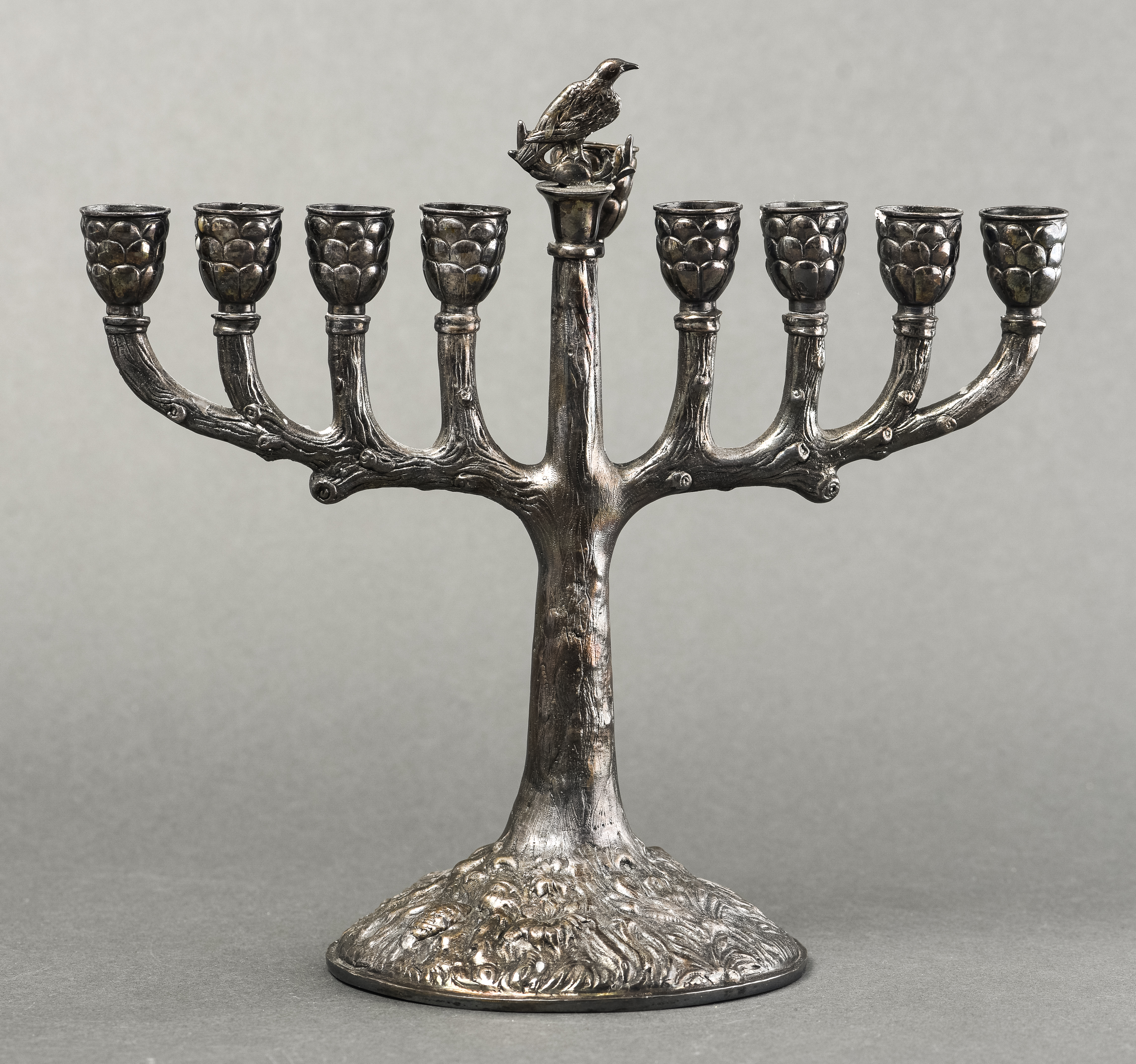 JUDAICA GERMAN SILVER "TREE OF
