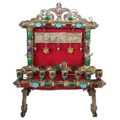 JUDAICA JEWEL INSET SILVER MEN