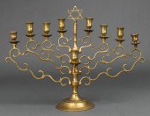 JUDAICA LARGE POLISH BRASS CHA