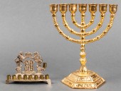 JUDAICA METAL MENORAHS, 2 Juda