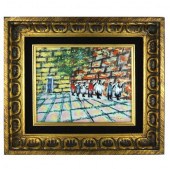 JUDAICA PAINTINGVintage Framed