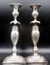 JUDAICA. PAIR OF RUSSIAN .875