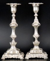 JUDAICA. PAIR OF STERLING SHAB