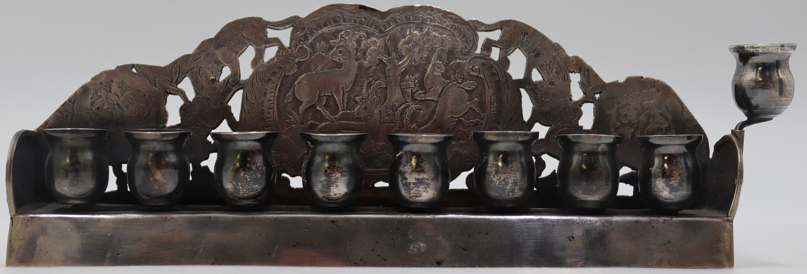 JUDAICA. RUSSIAN SILVER HANUKKAH
