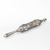 JUDAICA SILVER MEGILLAH CASE,