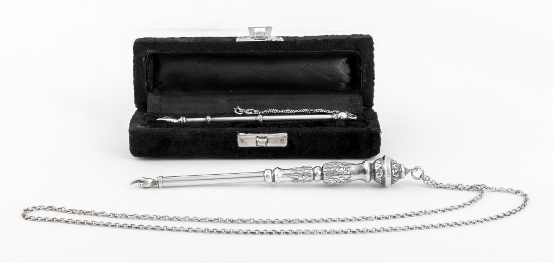 JUDAICA SILVER TORAH POINTERS, 2