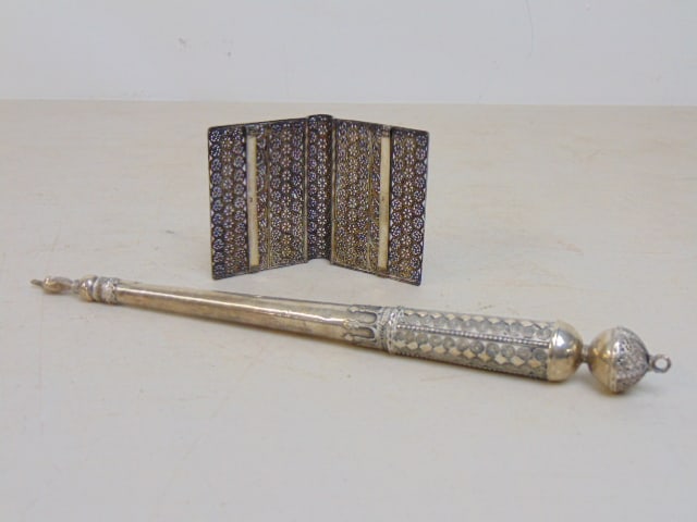 JUDAICA SILVER YAD OR TORAH POINTER