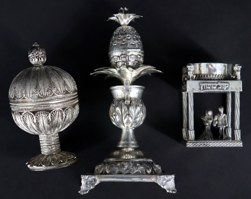JUDAICA. STERLING BESAMIN AND OBJET