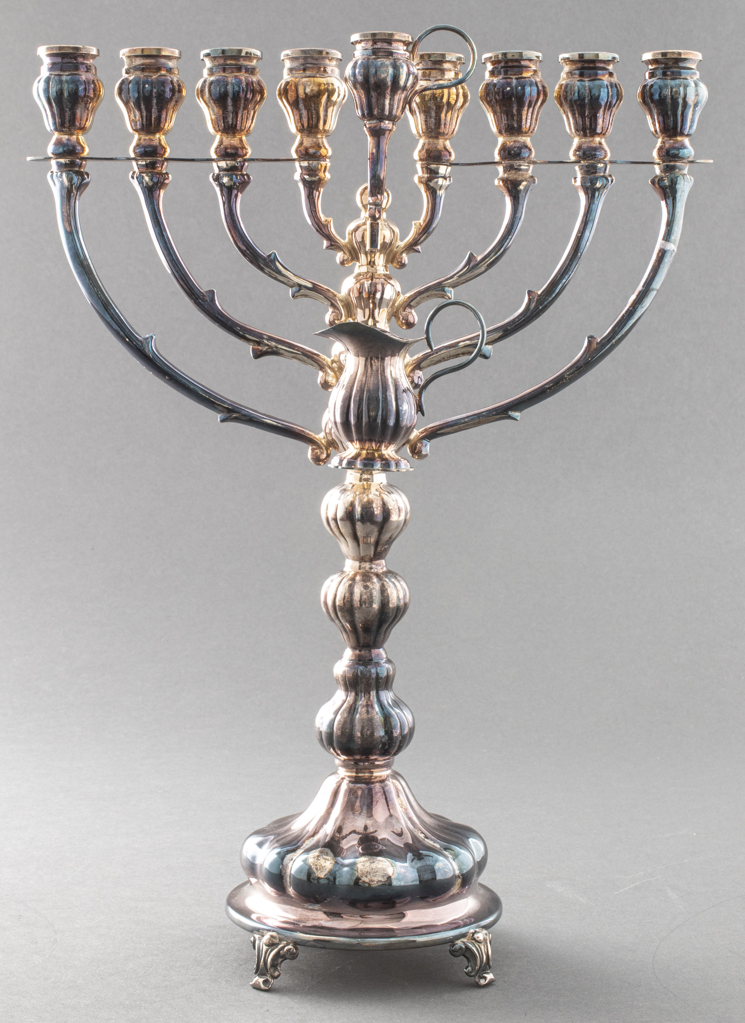 JUDAICA STERLING SILVER MENORAH /