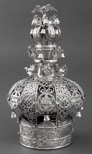 JUDAICA STERLING SILVER TORAH