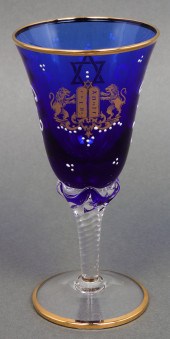 JUDAICA VENETIAN GILDED COBALT
