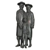 JUDAICA WOOD SCULPTURE, 'THREE