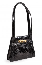 JUDITH LEIBER BLACK ALLIGATOR