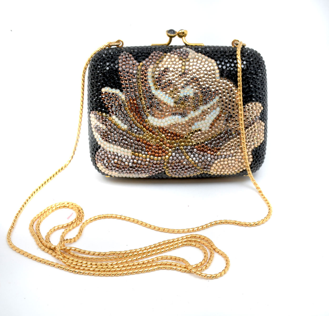 JUDITH LEIBER BLACK CRYSTAL
