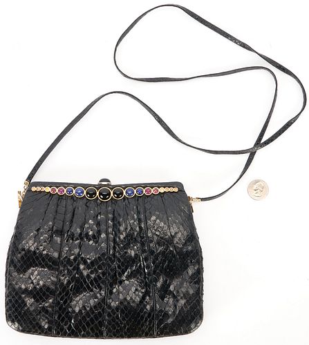 JUDITH LEIBER BLACK KARUNG SHOULDER