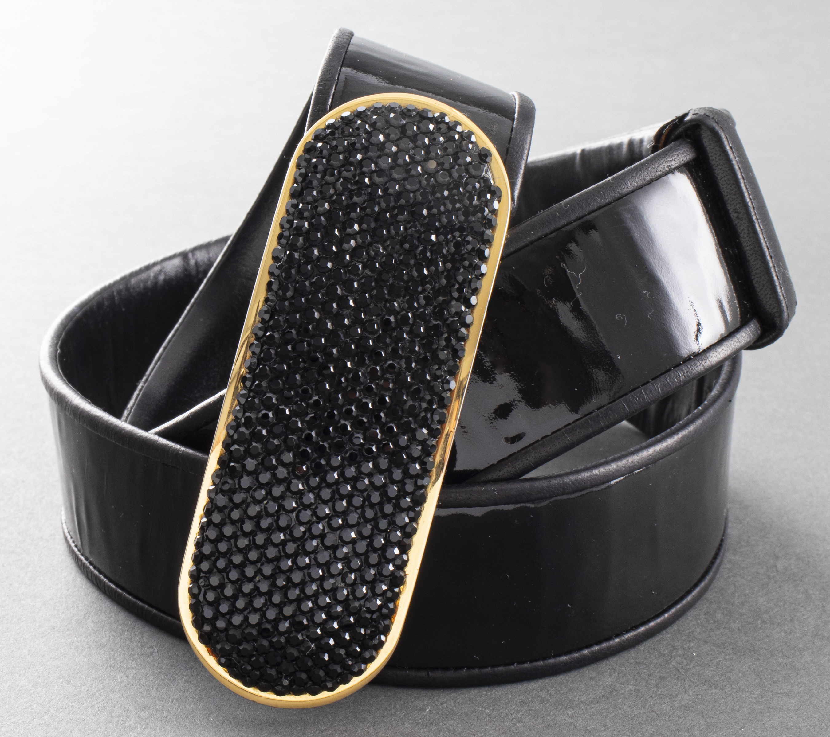JUDITH LEIBER BLACK PATENT