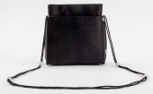 JUDITH LEIBER BLACK SATIN PURS