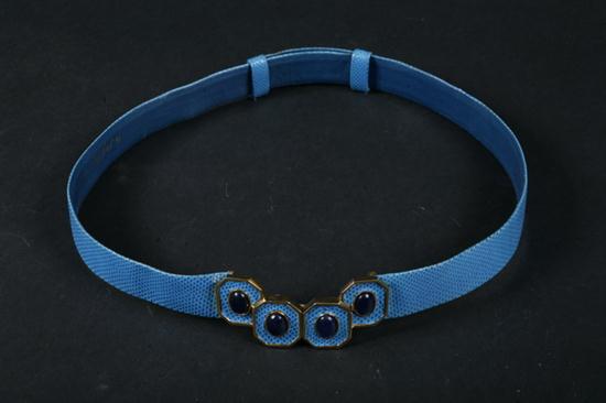 JUDITH LEIBER BLUE LIZARD SKIN