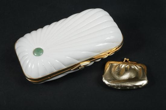 JUDITH LEIBER CREAM SHELL-FORM