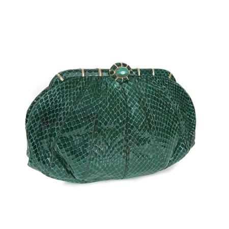 Judith Leiber Dark Green Karung