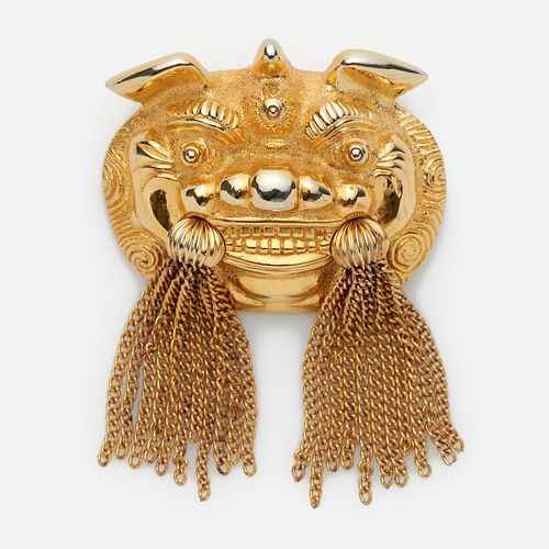 JUDITH LEIBER FOO DOG PENDANT /