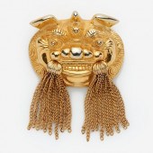 JUDITH LEIBER FOO DOG PENDANT