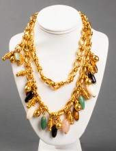 JUDITH LEIBER GEMSTONE FRINGE