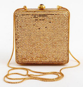 JUDITH LEIBER GOLD-TONED CRYST