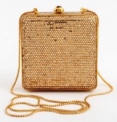 JUDITH LEIBER GOLD-TONED CRYST