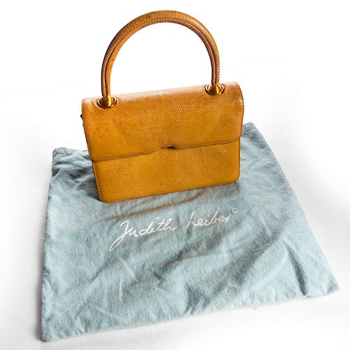 JUDITH LEIBER HANDBAG, SNAKESKINTan