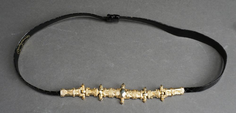 JUDITH LEIBER LEATHER BELT FOR SAKS