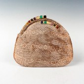 JUDITH LEIBER LIZARD SKIN CLUT