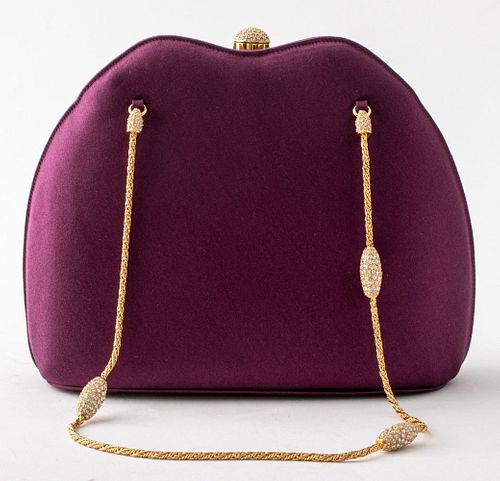 JUDITH LEIBER PURPLE SATIN