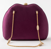 JUDITH LEIBER PURPLE SATIN EVE