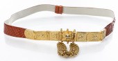 JUDITH LEIBER SNAKE SKIN BELT