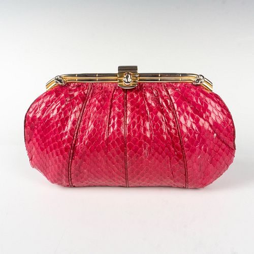 JUDITH LEIBER SNAKESKIN MAGENTA