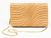 JUDITH LEIBER TAN LEATHER HAND