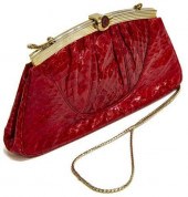 JUDITH LIEBER SNAKESKIN CLUTCH