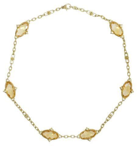 JUDITH RIPKA 18KT YG CITRINE &